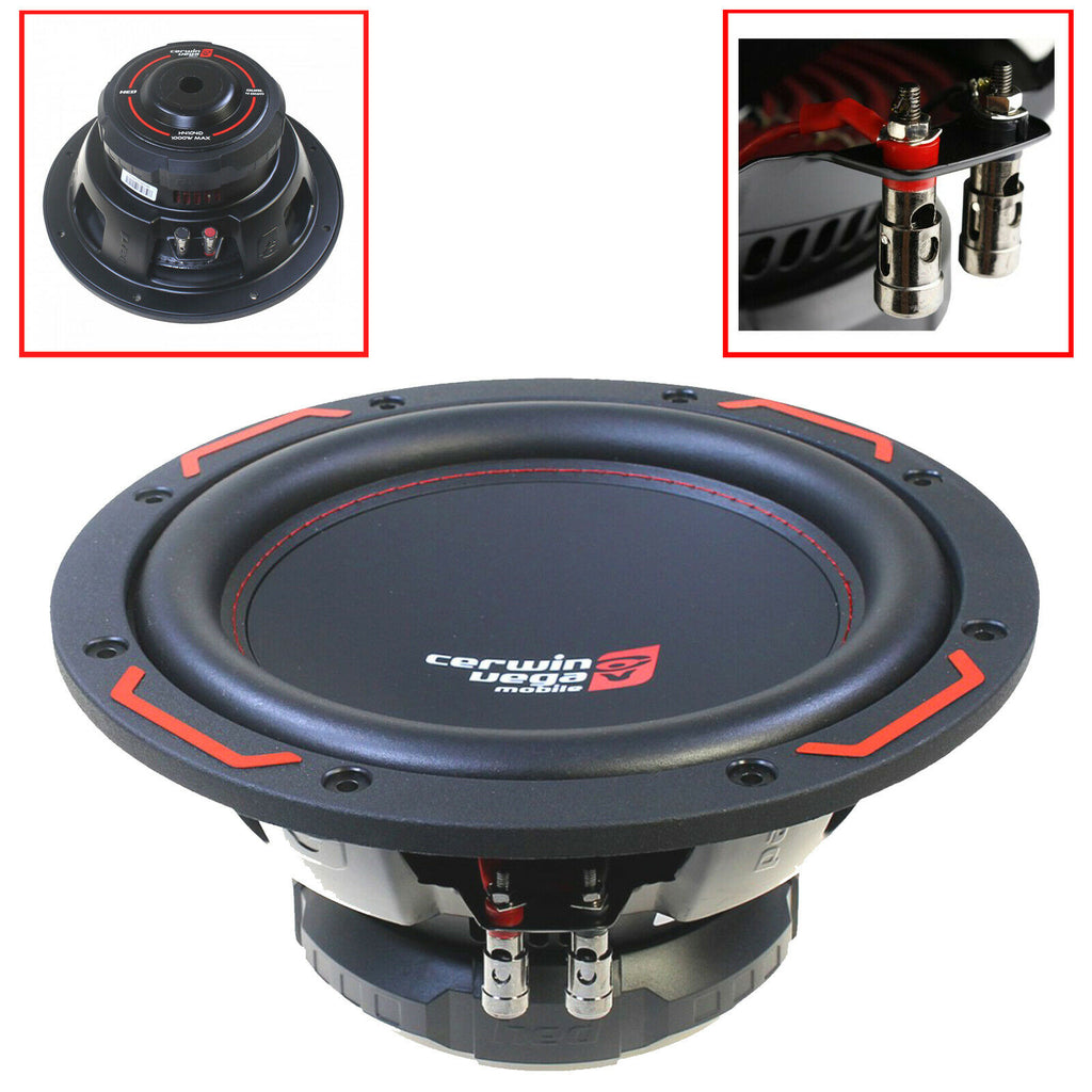 1x CERWIN VEGA H7104D 1200W Max 10" inch HED Series Dual 4 ohm Car Subwoofer - Sellabi