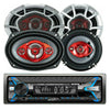 Car Receiver Media Player USB, SD, AUX Work w/ Bluetooth & 6x9" + 6.0" Speaker - Sellabi