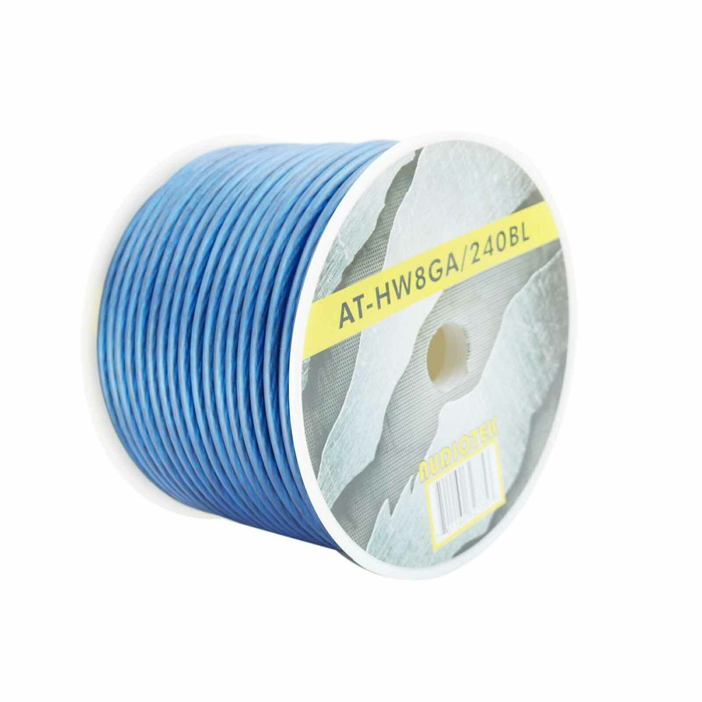 8 Gauge 240 Feet Wire BLUE Amplifier Power/Ground 8Ga Amp 240Ft Wire Cable Roll - Sellabi