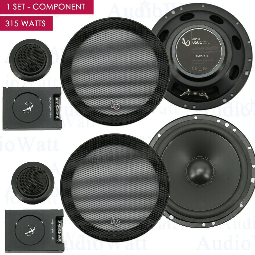 Infinity 315 Watts 6-1/2" 2-Way Pro Car Audio Component Speaker System 6.5" New - Sellabi