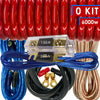 6000W SX 0 Gauge Amp Kit Amplifier Install Wiring Complete 0 Ga Car Wires Red - Sellabi