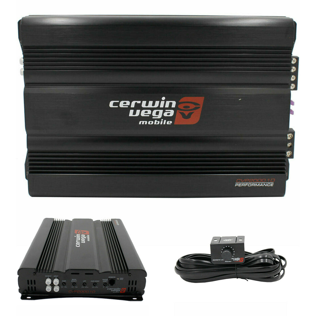 Cerwin-Vega CVP2000.1D 1 Channel 2000W 2-Ohm Stable Class D Monoblock Amplifier - Sellabi