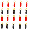 0 Gauge Gold Ring Terminal 20 Pack 1/0 AWG Wire Crimp Cable Red Black Boots 5/16 - Sellabi