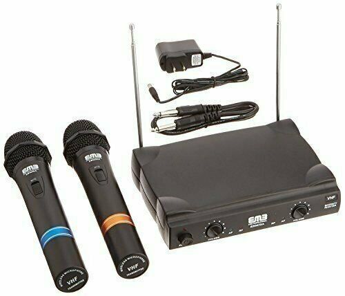EMB VHF EBM50A Professional Dual Wireless Microphone System - Sellabi