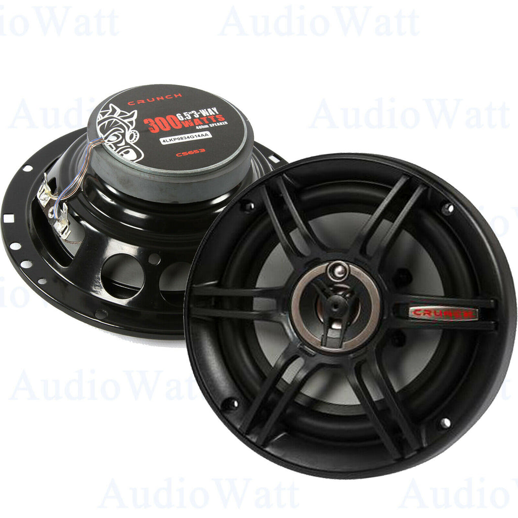 1 Set Crunch CS65C 6.5" 300W Speakers + 2x CS653 6.5" 3-WAY 300 WATT SPEAKERS - Sellabi