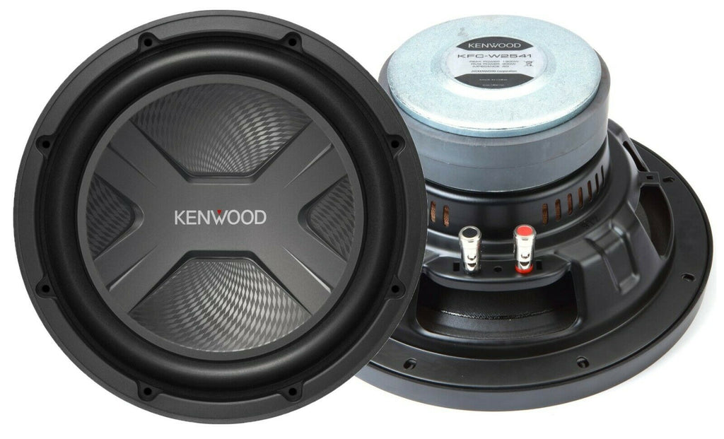 2x Kenwood KFC-W2541 10" 2600 Watts Max Power 4ohm Component Car Audio Subwoofer - Sellabi