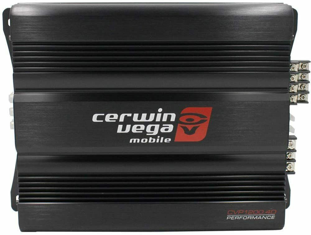 Cerwin Vega CVP1200.4D 4-Channel 1200W Bridgeable Class D 2 Ohm Stable Amplifier - Sellabi