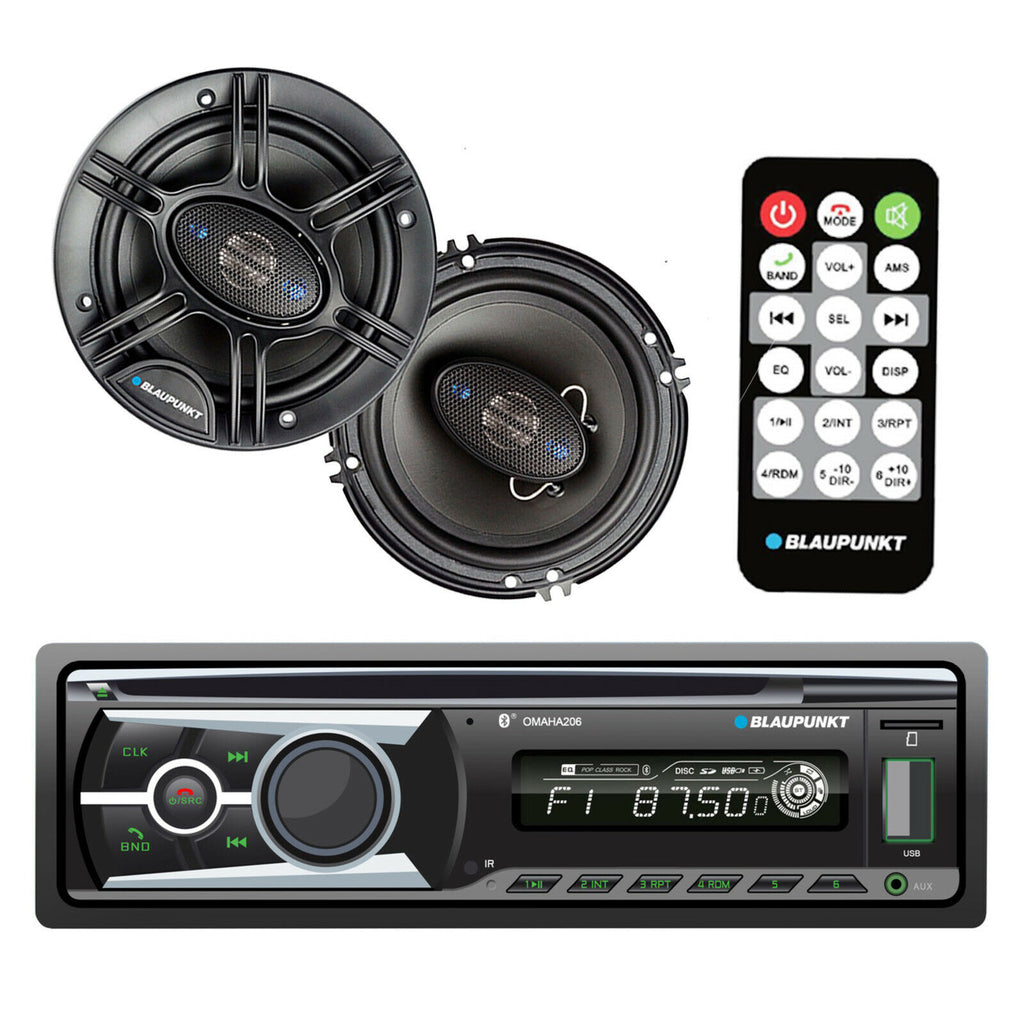 Blaupunkt Omaha206 CD & MP3 Bluetooth USB Charging AM/FM + 2X SPEAKERS 6.5" 360W - Sellabi