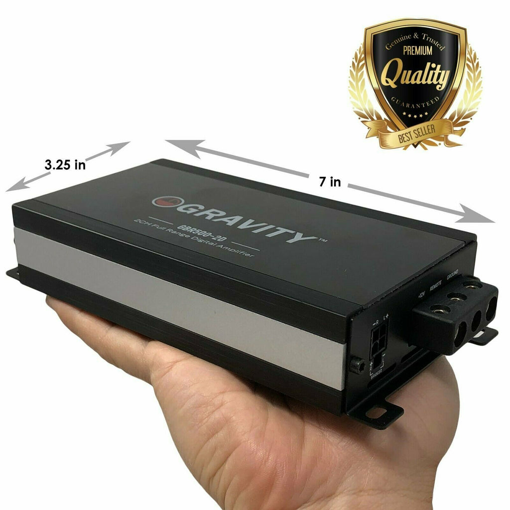 Gravity 2 Channel Mini Amp True 300W RMS  Micro Amplifier Compact Motorcycle Car - Sellabi