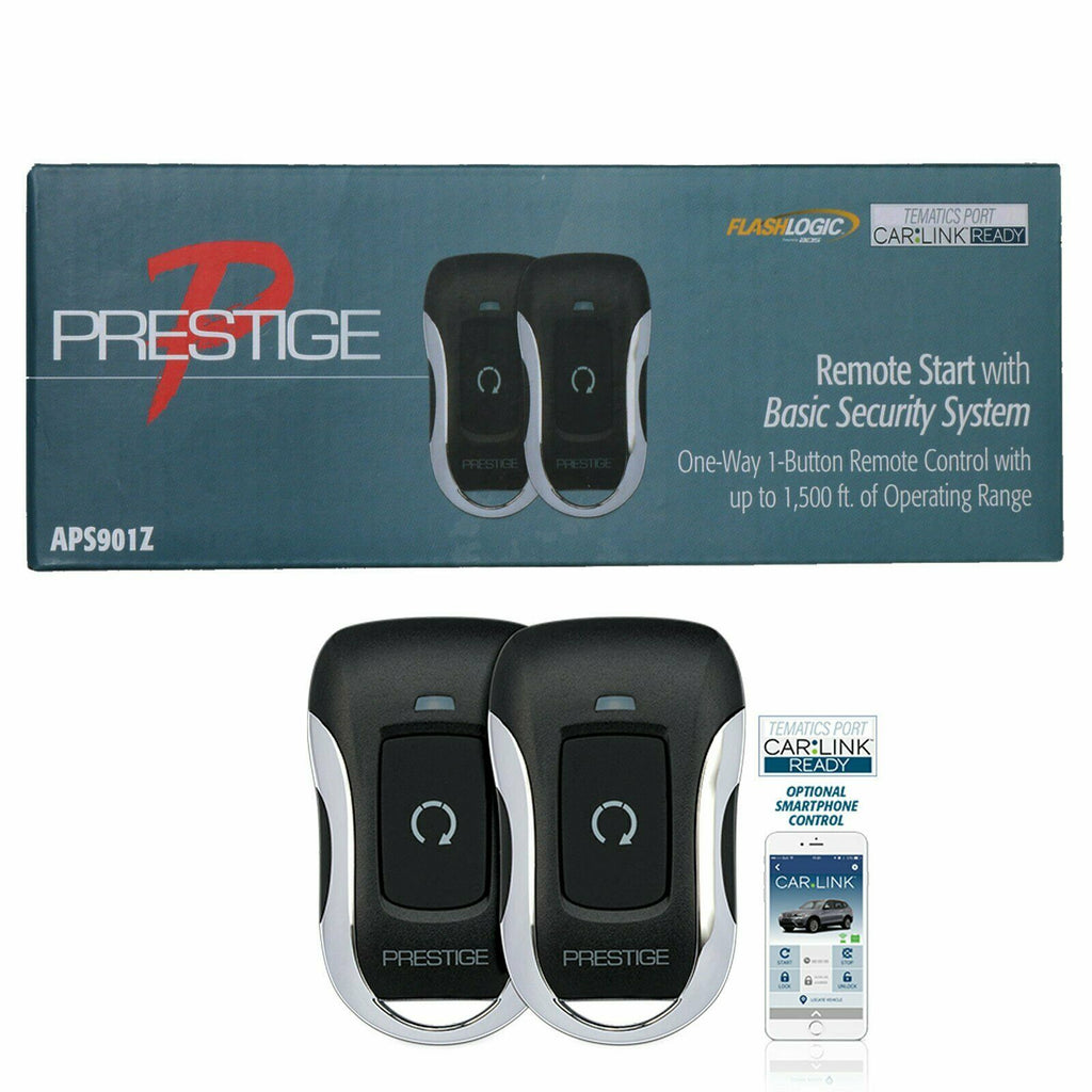 Prestige APS901Z One-Way 1-Button 1500 FT Range Remote Start FCLAN Compatible - Sellabi