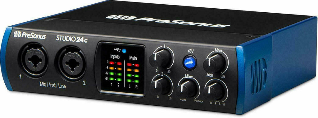 PreSonus Studio 24C 24-bit /192kHz 2x2 USB-c Portable Audio Interface  - UC - Sellabi