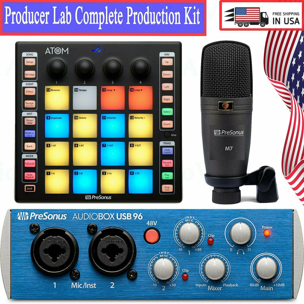 PreSonus Atom Production and Performance Pad Controller w/ Mixer Bag