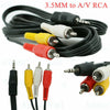 1x 6 Feet 3.5MM to A/V RCA Audio Video Adapter Wire Jack Composite A/V Cable - Sellabi