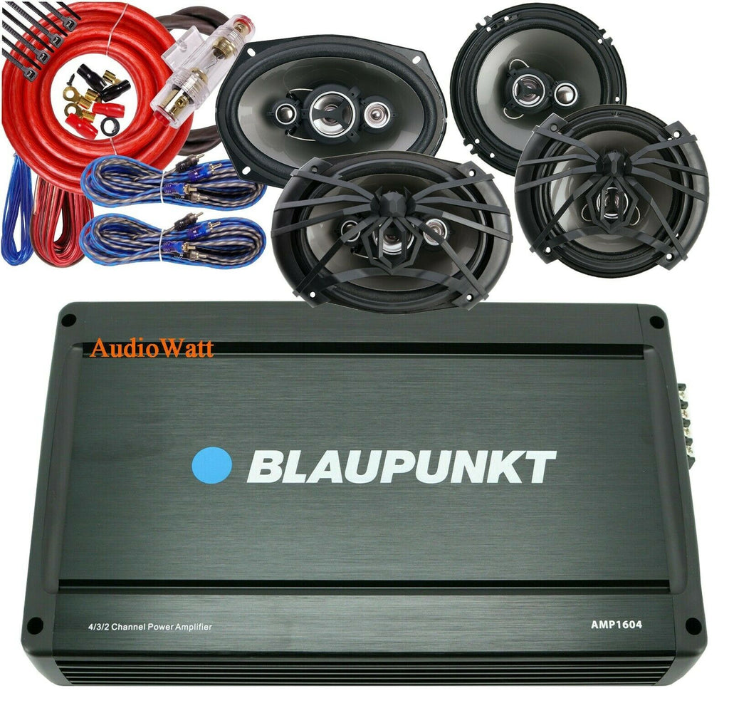 Soundstream AF.653 & AF.694 Speakers + Blaupunkt 1600W Amplifier + 4 Ch Amp Kit - Sellabi