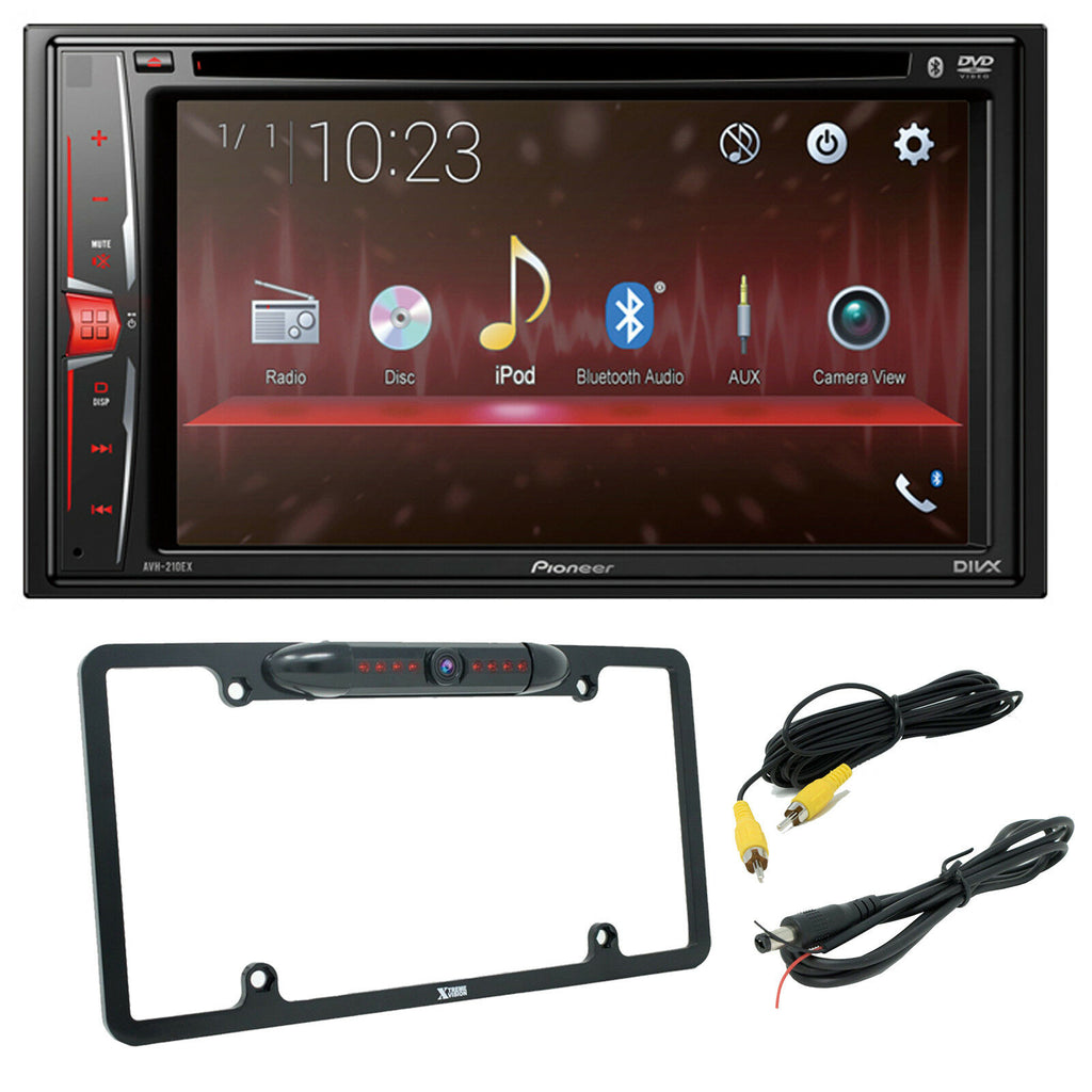 New Pioneer AVH-210EX 6.2" 2-Din Bluetooth Receiver w/ License Plate Backup Cam - Sellabi