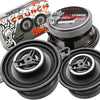 NEW Crunch CS35CX 3.5" 2-Way CS Series Coaxial Car 300 Watts Speakers | 2 PAIRS - Sellabi