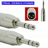 2x 3-Pin XLR Male to 1/4 Adapter, TRS Stereo Plug Converter Audio Connector - Sellabi