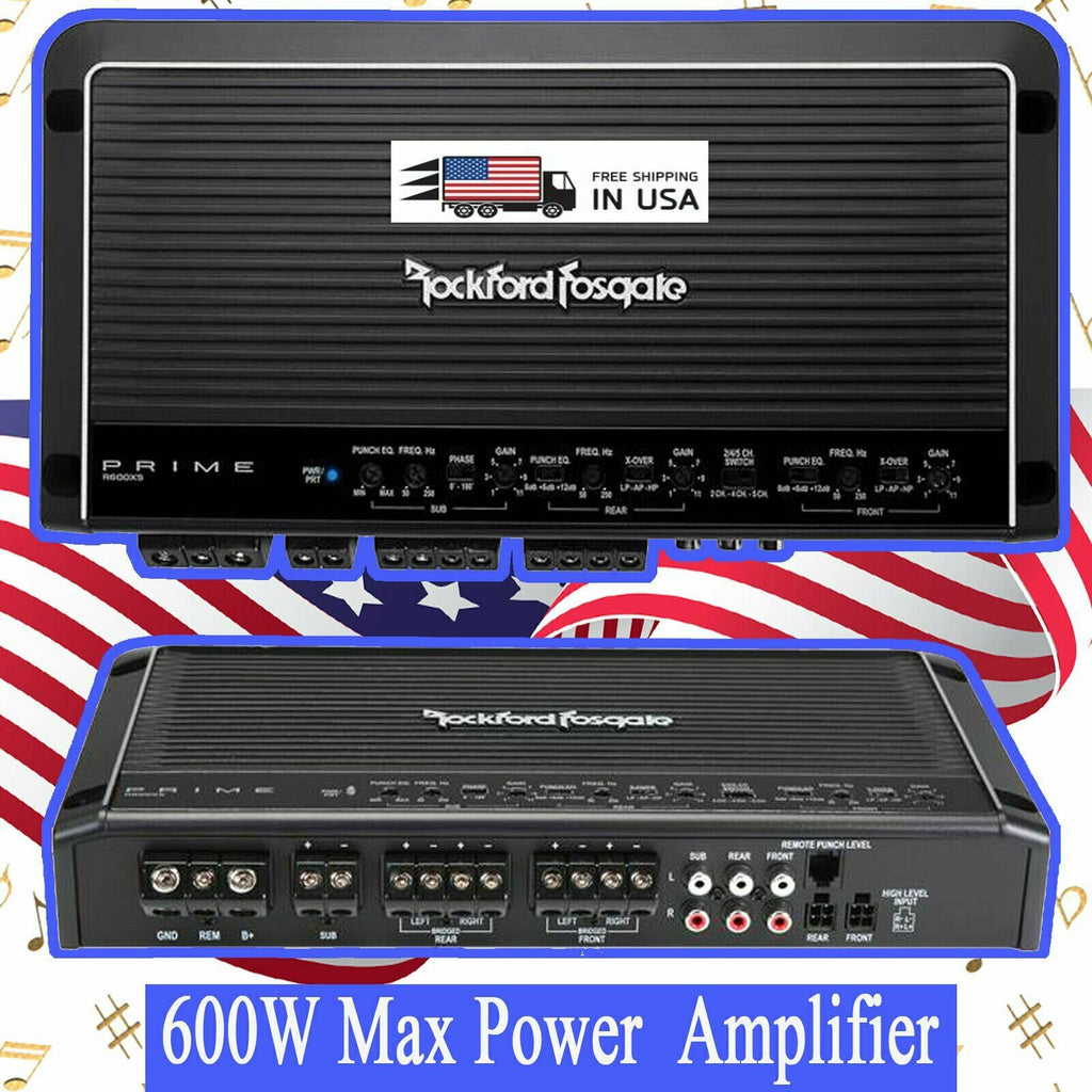 Rockford Fosgate Prime R600X5 600W 5-Channel Amplifier Class A/B + Class D (Sub) - Sellabi