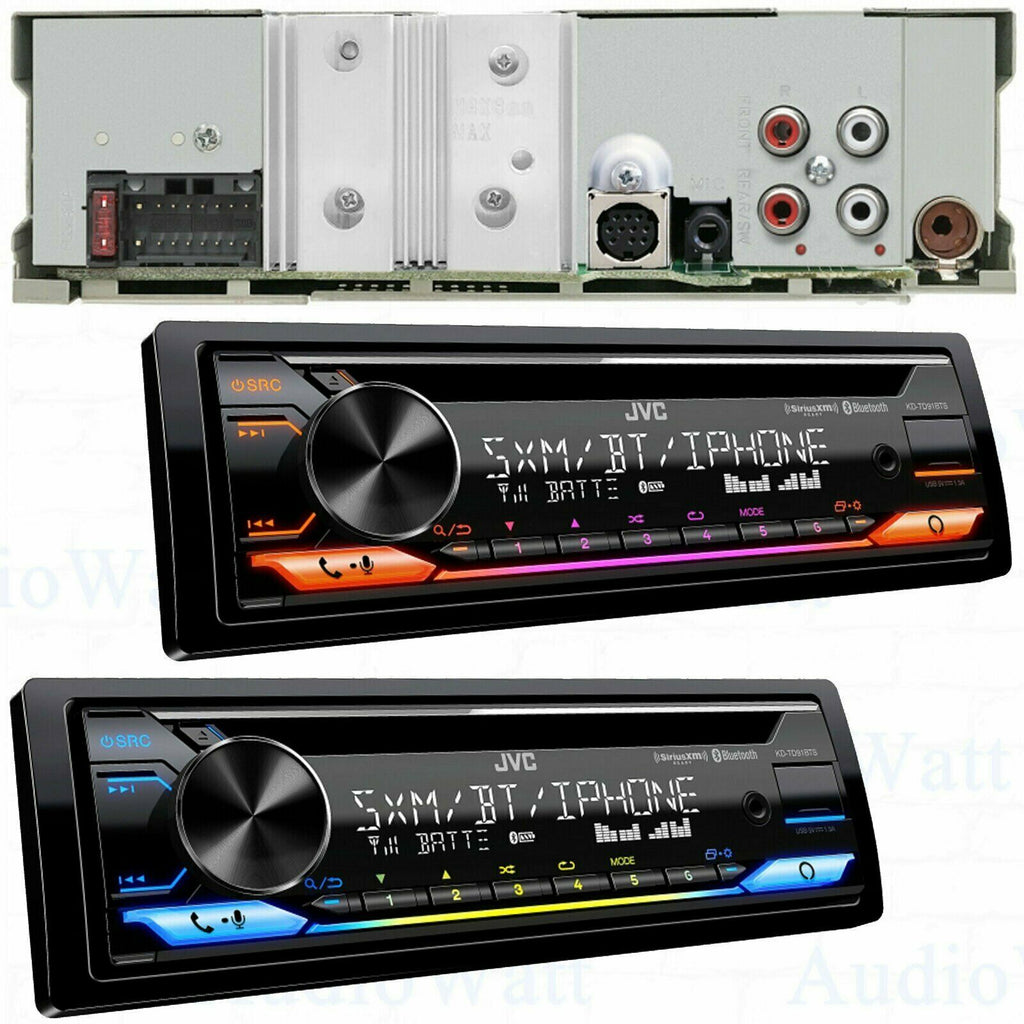 JVC KD-TD91BTS 1-DIN CD Receiver w/ Bluetooth USB + 4x CS-J620 6.5" Speakers NEW - Sellabi