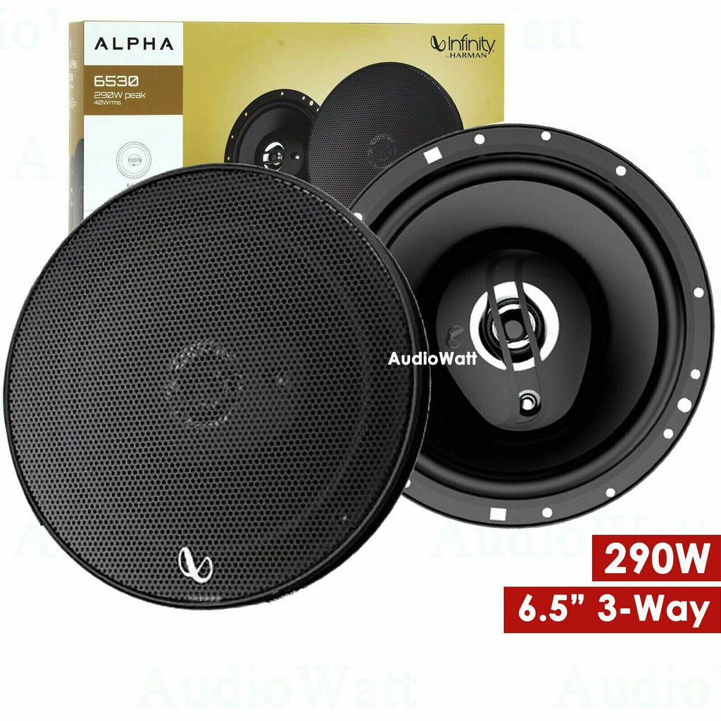 1 Pair - Infinity Alpha 6530 6.5" 290 Watts 3-Way Car Audio Coaxial Speakers - Sellabi