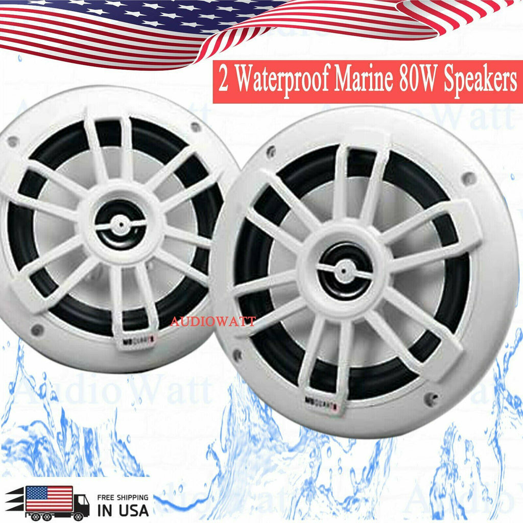 2x MB Quart NF1-116 Waterproof Nautic 6.5" Shallow-mount Marine 80W Speakers NEW - Sellabi