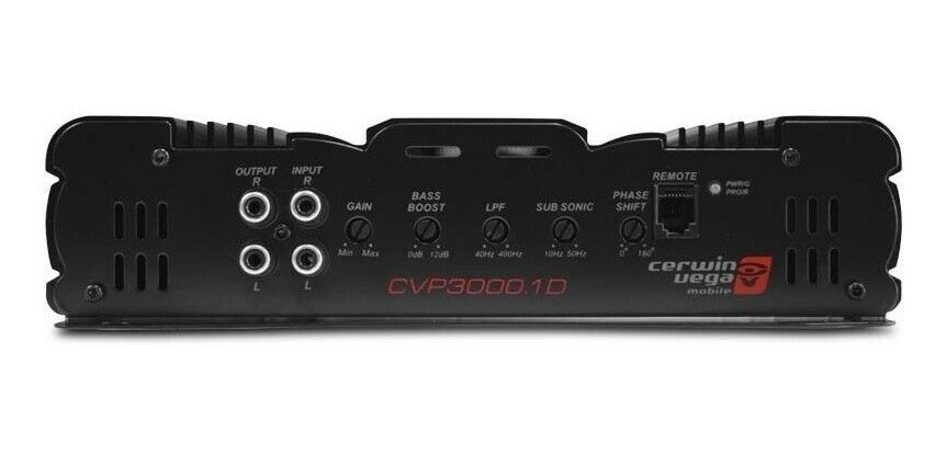 Cerwin-Vega CVP3000.1D 3000W Amp + 2x CERWIN VEGA V124DV2 12" 2600W Subs + Kit - Sellabi
