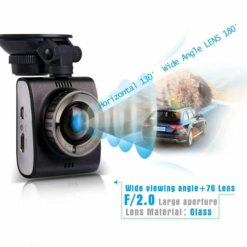 AUSDOM AD109 Dashboard Camera Recorder DVR 180 Degree Wide Angle Lens - Sellabi