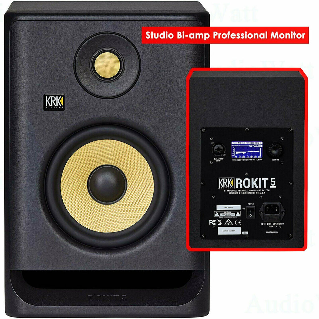 KRK RP5 ROKIT G4 5" Powered Near-Field Studio Bi-amp Professional Monitor-Single - Sellabi