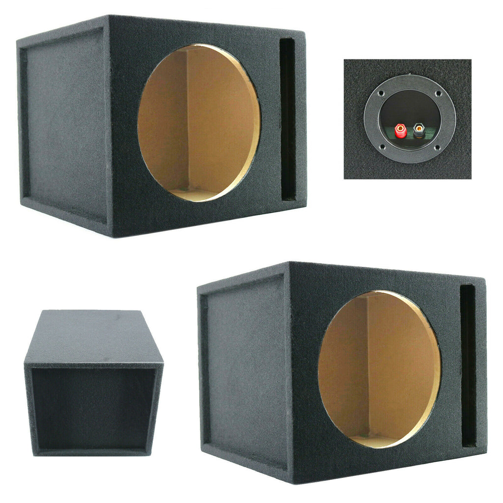 2x AUDIOTEKAUDIOTEK SINGLE 10" PORTED SUBWOOFER ENCLOSURE CAR AUDIO  BOX 1" MDF - Sellabi