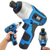 12V Max Brushed Powerful Cordless Impact Screwdriver Drill with Battery 1/4 in - Sellabi