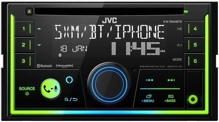 JVC KW-R940BTS 2-Din In-Dash Car Stereo CD Player w/Bluetooth/USB/iPhone/Sirius - Sellabi