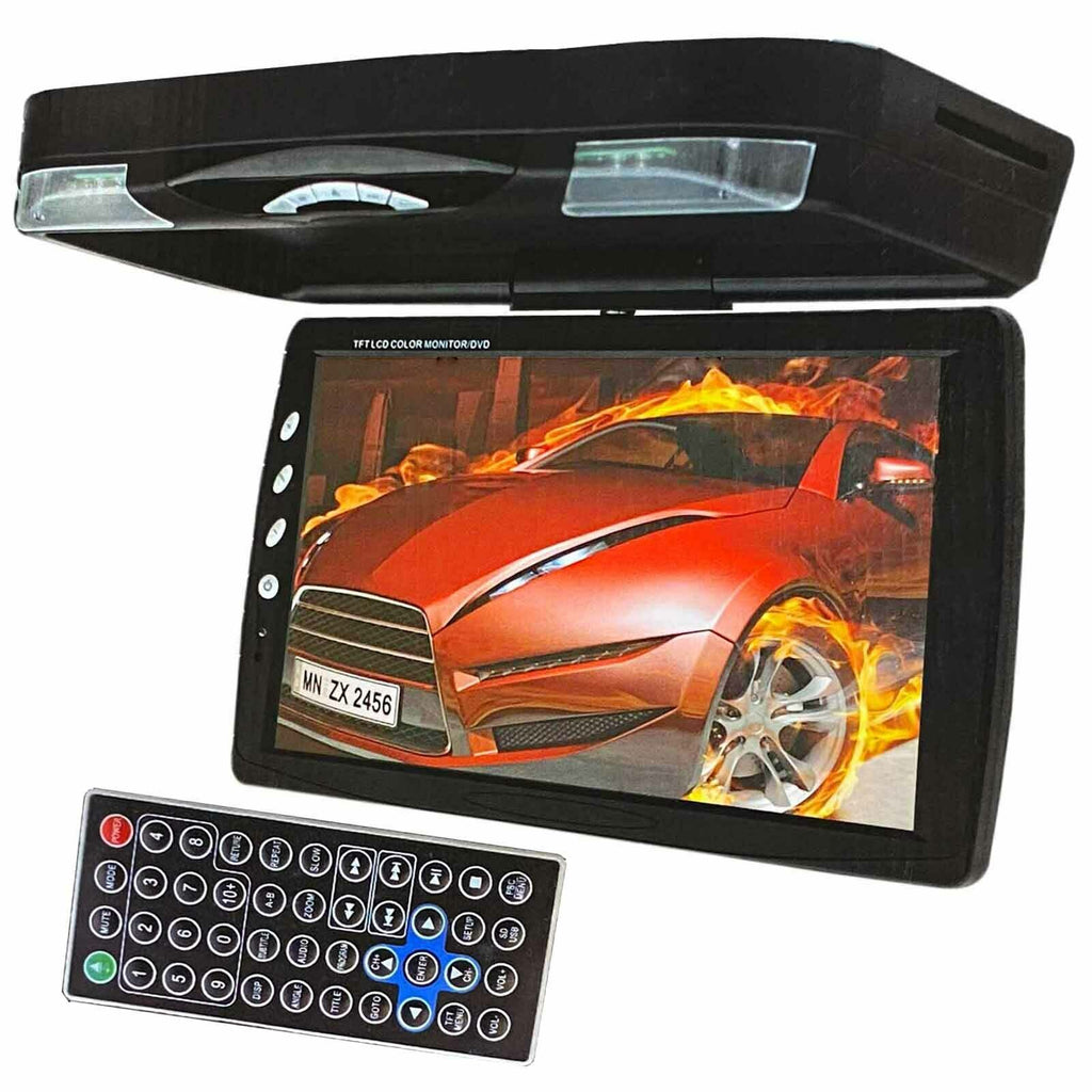 NEW XtremeVsion 15.1" TFT LCD Car Roof Mount Flip Down DVD SD Monitor  IR -Black - Sellabi