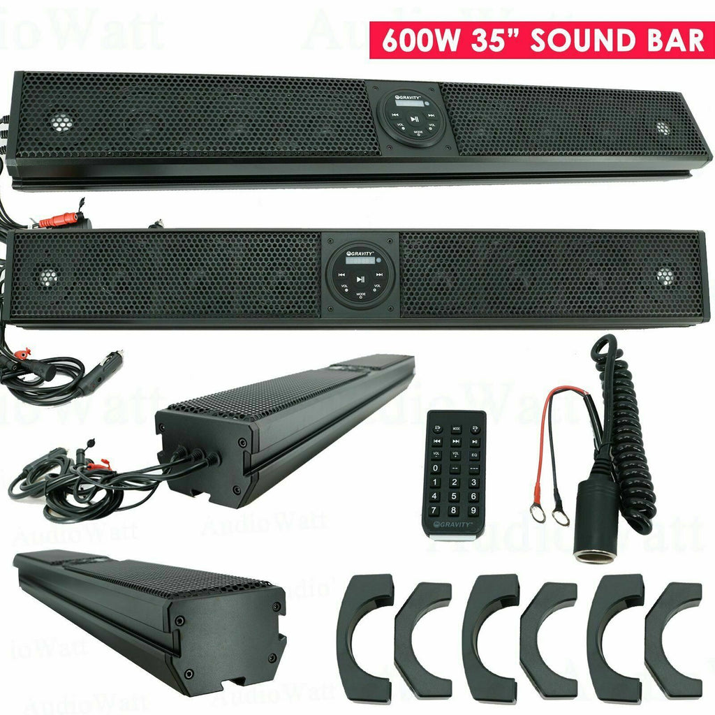 Gravity 600W 35" Sound Bar 8 Speaker Bluetooth Marine Polaris/ATV/UTV/RZR System - Sellabi