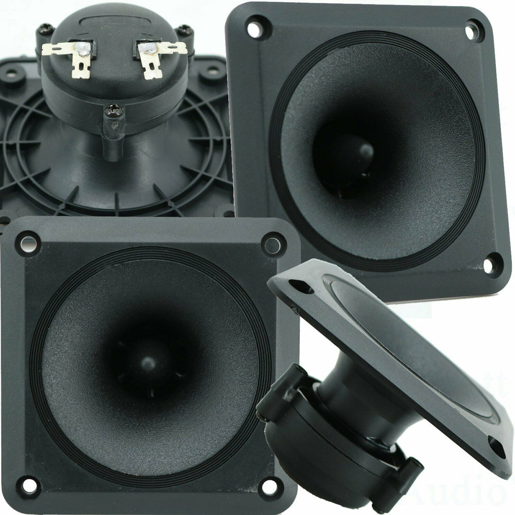 4x EMB T-0.5 3.5" 400 WATTS MAX POWER SQUARE SUPER HORN TWEETERS LIGHT WEIGHT - Sellabi