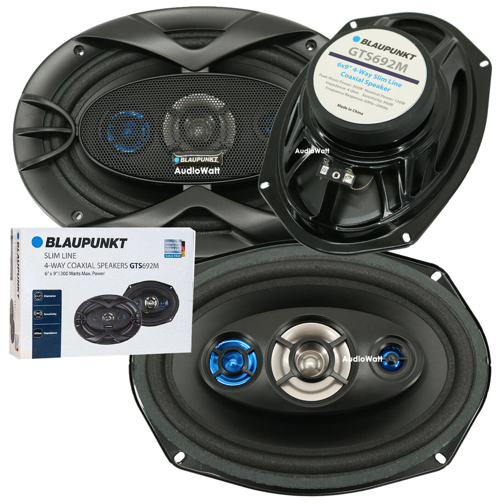 2x BLAUPUNKT GTS692M 6" x 9" 4-WAY COAXIAL CAR DOOR 600 WATTS SPEAKERS - Sellabi