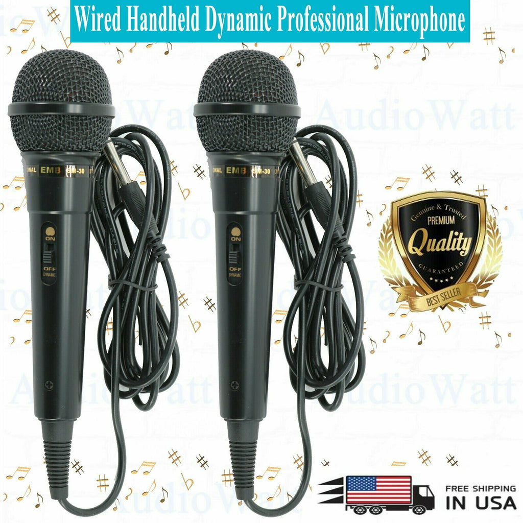 2x SM30 Wired Handheld Dynamic Professional Vocal Studio Microphone w/ XLR 3 Pin - Sellabi