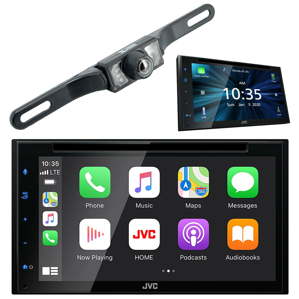 JVC KW-V66BT DVD Receiver 6.8" Touchscreen Apple CarPlay Android Auto + Cam XV95 - Sellabi