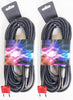 25 FT FOOT 1/4  COMPATIBLE TO DUAL BANANA 16 GA GAUGE PA DJ SPEAKER CABLE - Sellabi