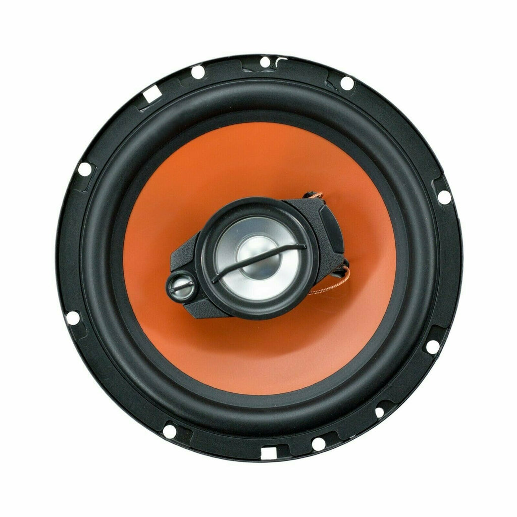 4) Audiobank 6.5" 600 Watt 3-Way Orange Car Audio Stereo Coaxial Speaker - AB674 - Sellabi