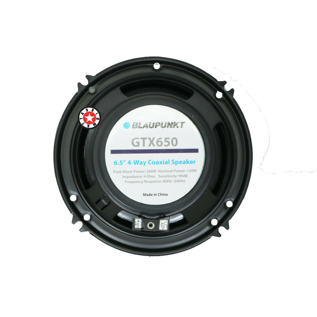 4x Blaupunkt GTX650 720W 6.5" Car Speakers + Amp ST-250.4 1000W 4-CH + AMP KIT - Sellabi
