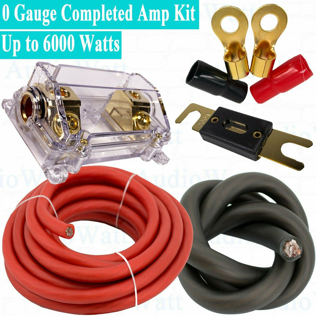 Complete True Premium 0 Gauge Complete Amp Wiring Kit  Car Audio Wire  Cable NEW - Sellabi