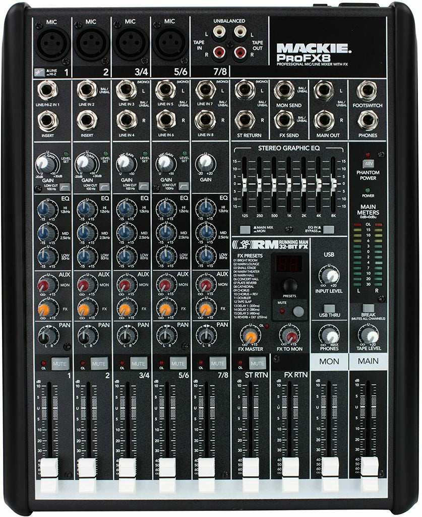 Mackie ProFX8 Professional Mic Line 8 Channels Mixers with FX and USB - Sellabi