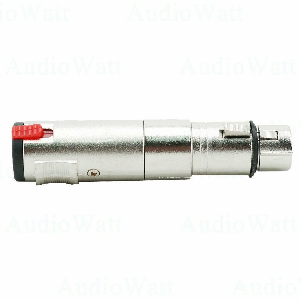 10x XLR 3-Pin Female to 1/4" 6.35mm Female Locking DJ Audio Cable Mic Adapter - Sellabi