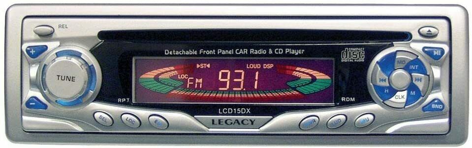 Legacy LCD15DX LCD Display 1 DIN CD MP3 Player Audio AM FM Detachable Face NEW - Sellabi