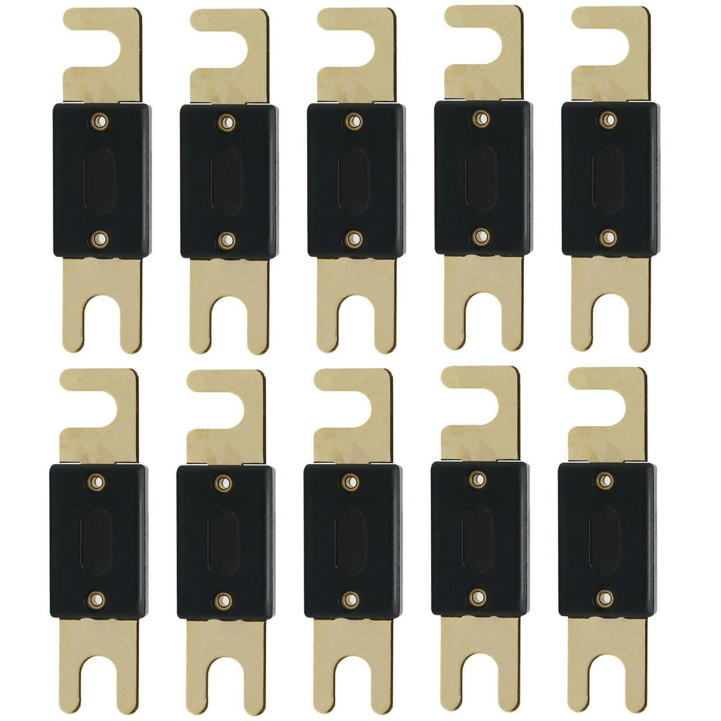 10x 300 Amp ANL Inline Gold Plated Electrical Protection Fuse Blade for Vehicle - Sellabi