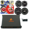 AUDIOBANK P1400.4 1400 WATTS AMP + 4x COAXIAL SPEAKERS 6.5" 5.25" + 4-CH KIT - Sellabi