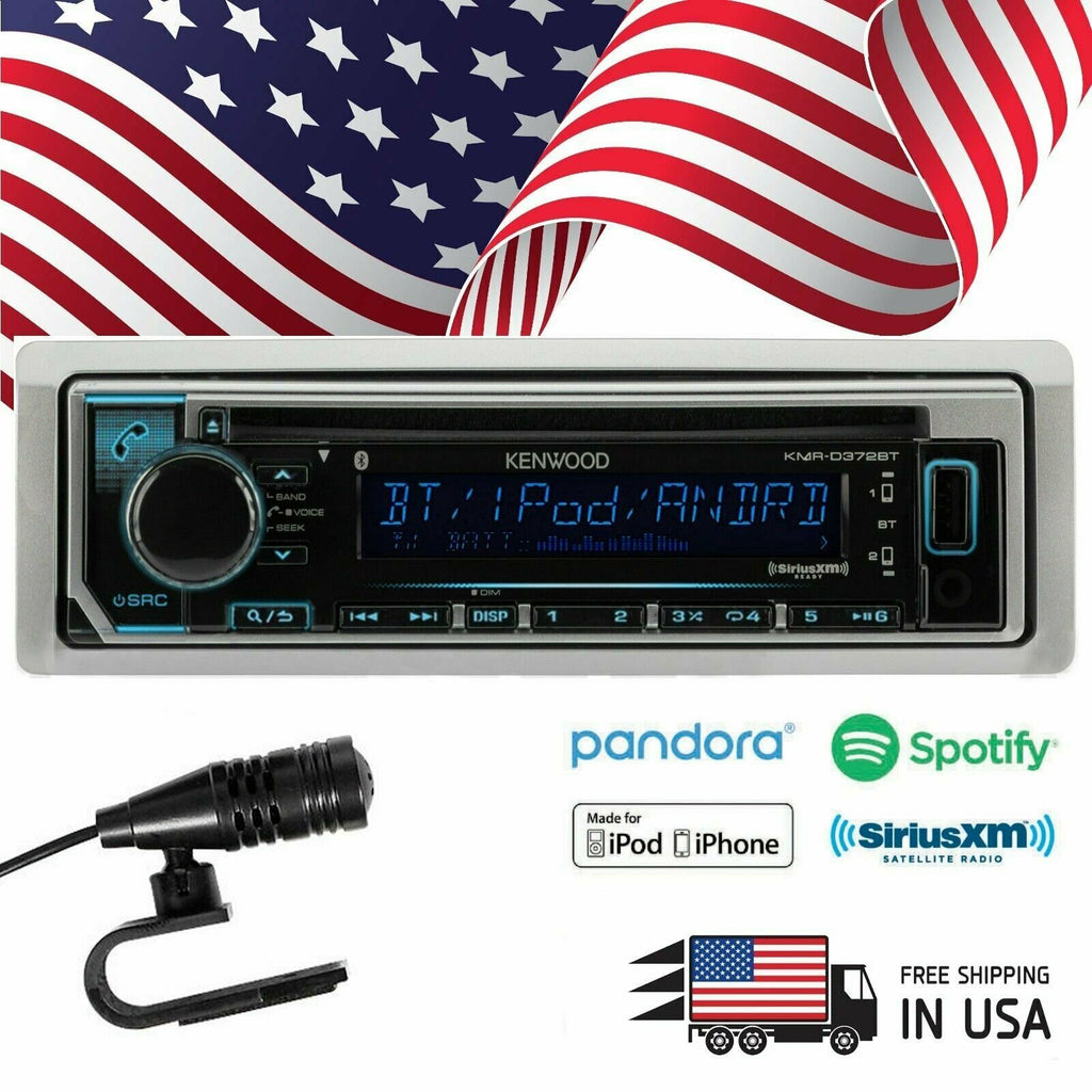 NEW Kenwood KMR-D372BT Marine Bluetooth CD Player Receiver w/USB/Android/iPhone - Sellabi