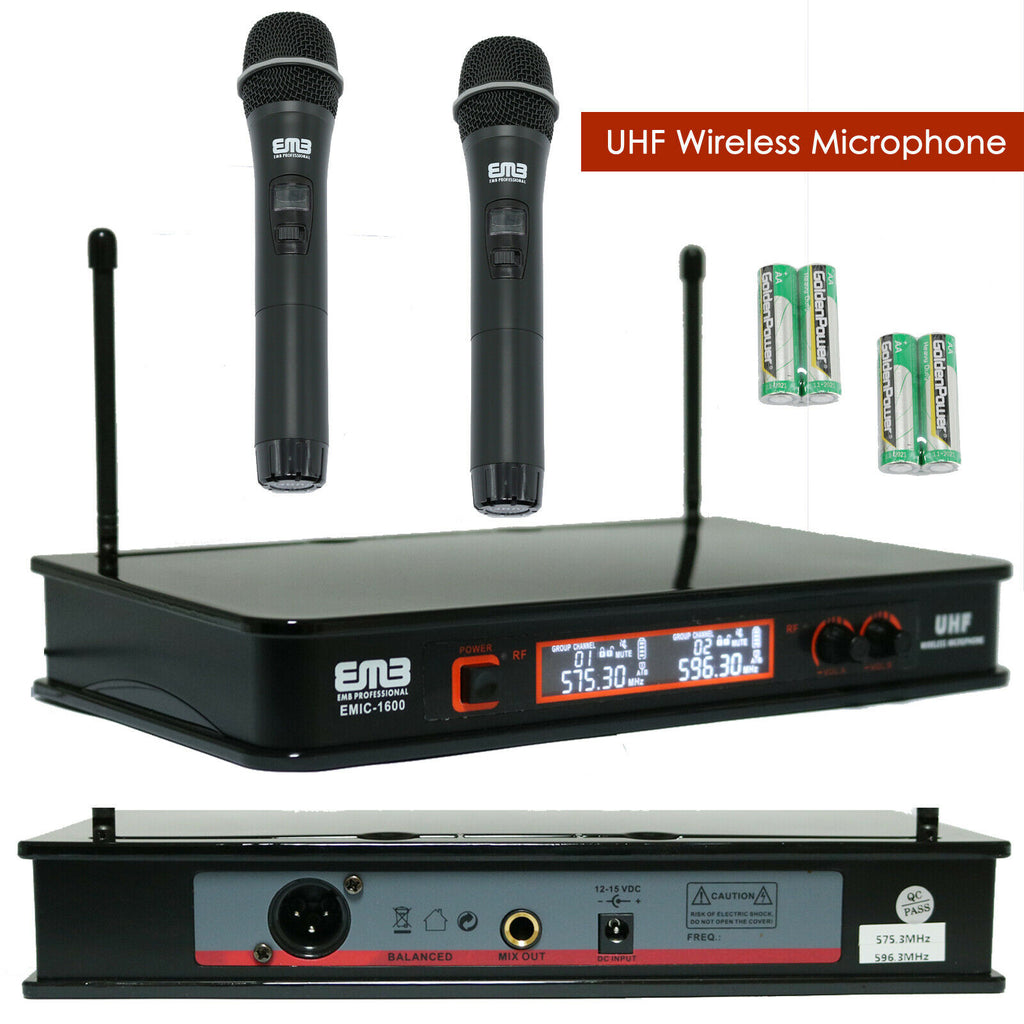 Wireless Vocal Karaoke Microphone System Dual Handheld 2 x Cordless  Mic 6-8 Hrs - Sellabi