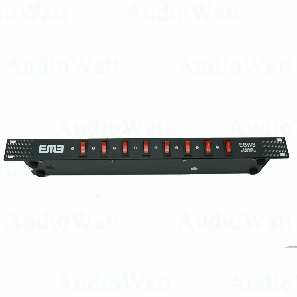 EMB EBW8 8 Outlet Rack Mount Power Supply AC 110V/220V Outlet Surge Protector - Sellabi