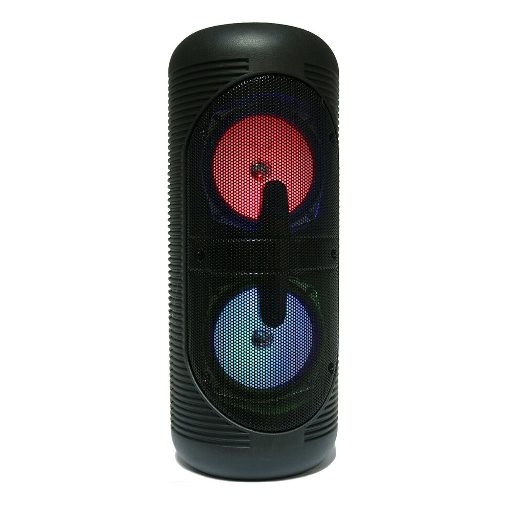 NEW Portable Dual 5" Bluetooth Wireless DJ Speaker 600W PA Loudspeaker - BLACK - Sellabi